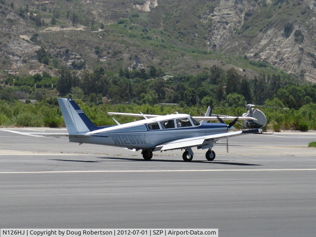 N126HJ, 1969 Piper PA-24-260TC Comanche Turbo C C/N 24-4878, 1969 Piper PA-24-260TC COMANCHE TURBO C, Lycoming TIO-540-N1A5 260 Hp, landing roll Rwy 22