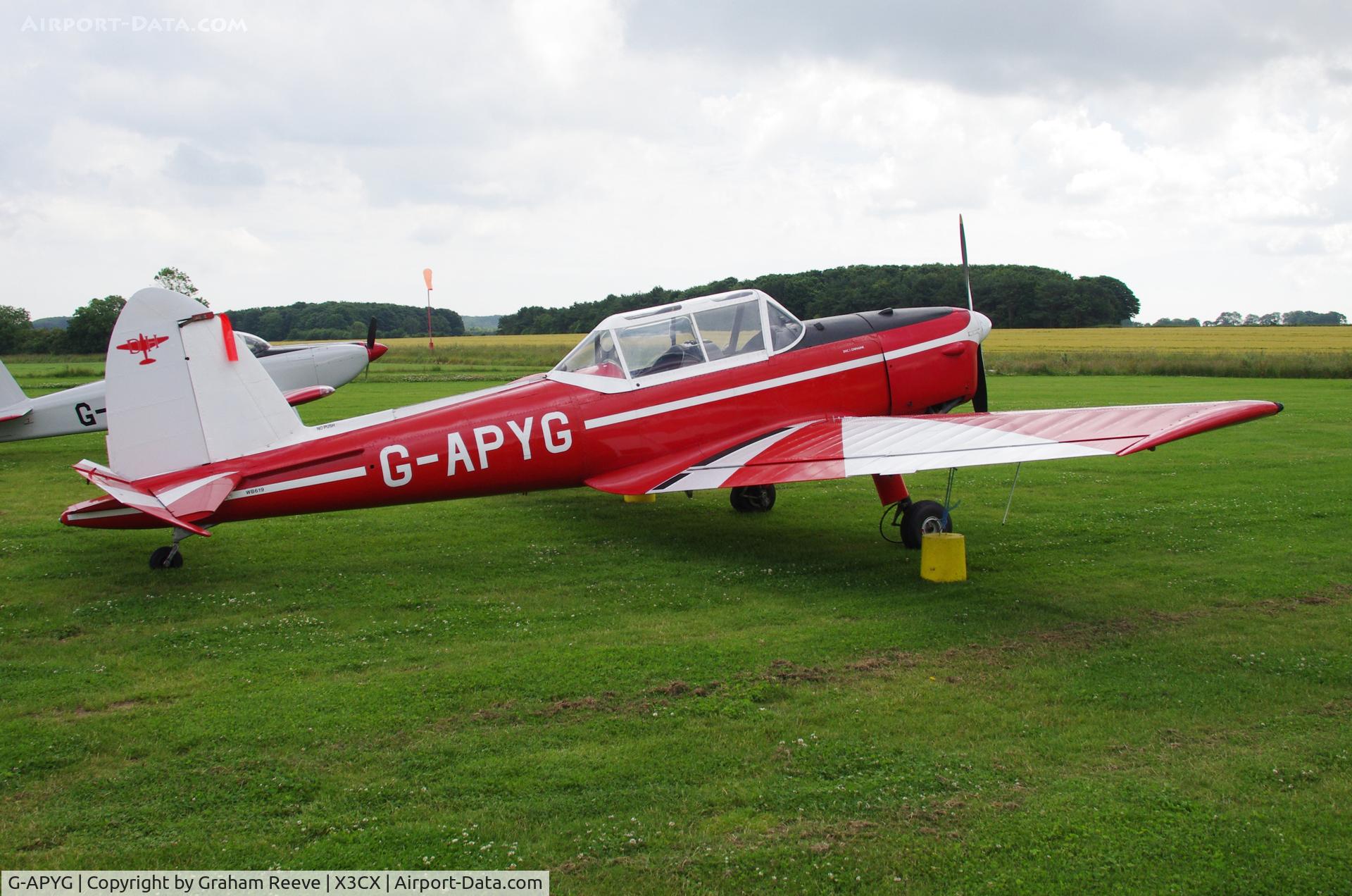 G-APYG, 1950 De Havilland DHC-1 Chipmunk T.10 C/N C1/0060, Parked at Northrepps.