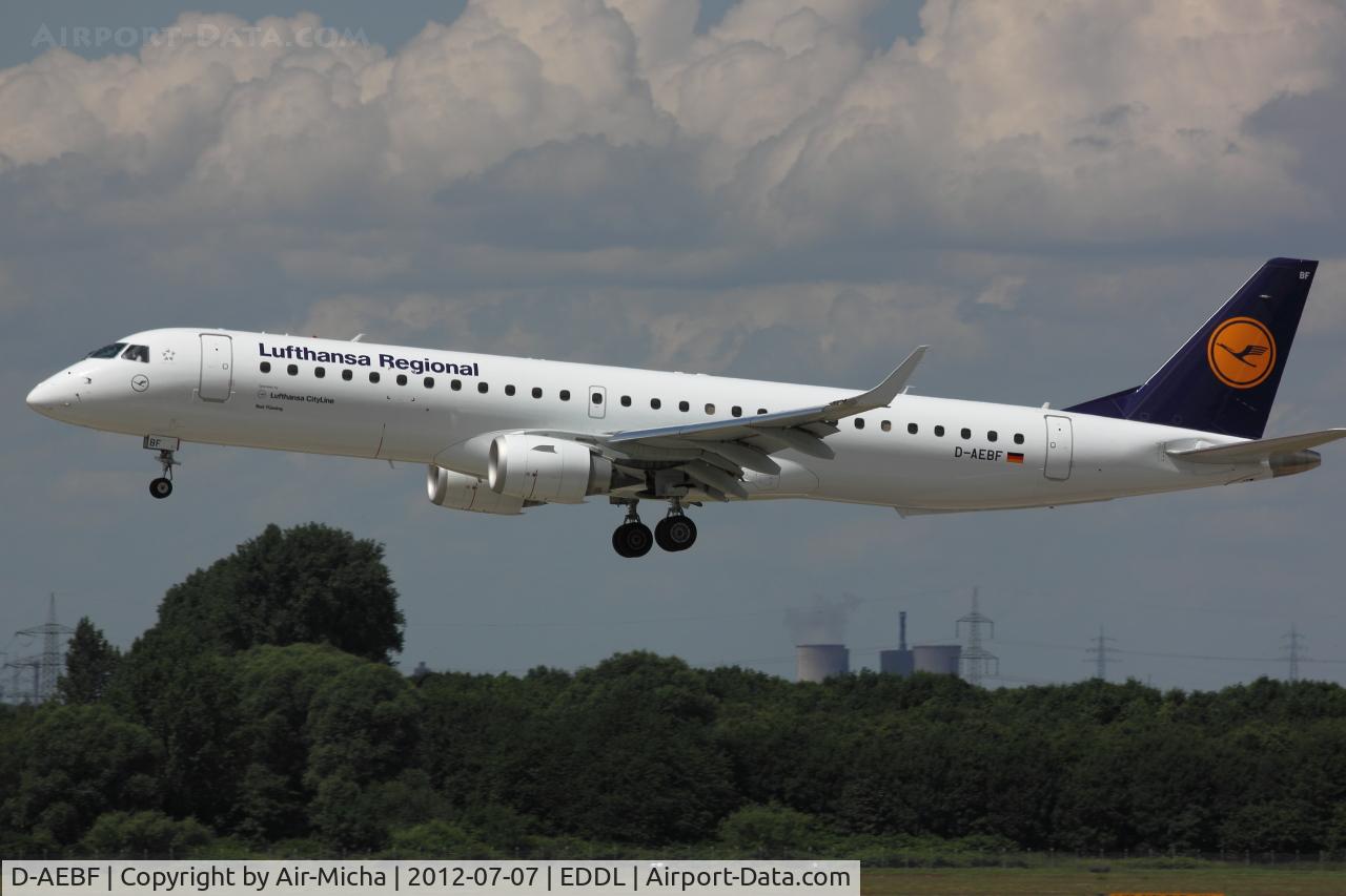 D-AEBF, 2011 Embraer 195LR (ERJ-190-200LR) C/N 19000411, Lufthansa CityLine, Embraer ERJ-190, CN: 19000411, Name: Bad Füssing