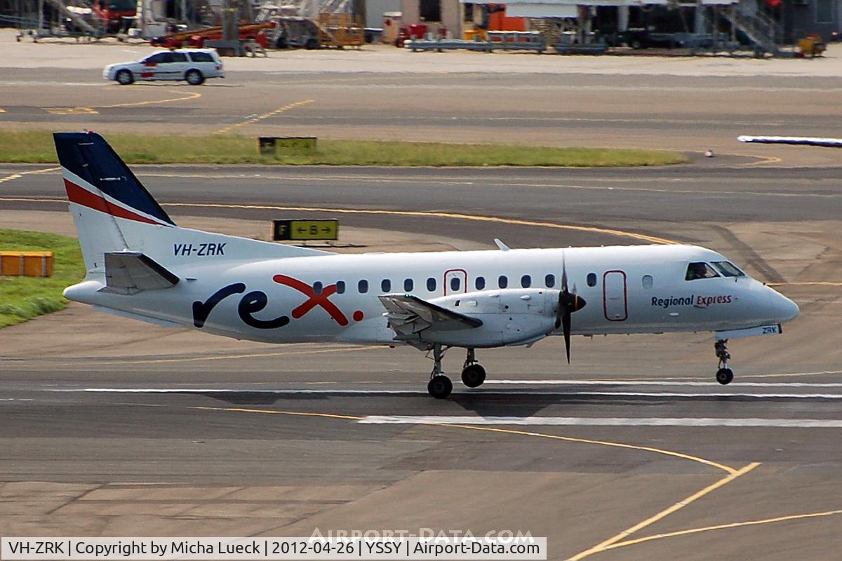 VH-ZRK, 1996 Saab 340B C/N 340B-397, At Sydney