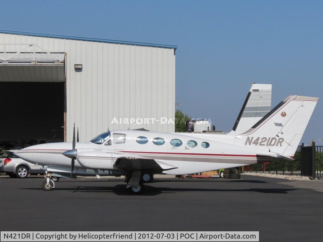 N421DR, 1979 Cessna 421C Golden Eagle C/N 421C0608, Parked on the side of Howard Aviation