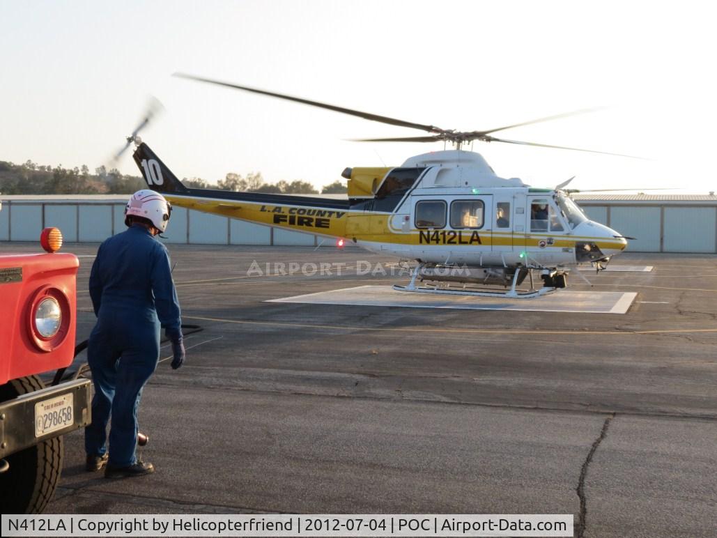 N412LA, 1981 Bell 412 C/N 33061, Starting lift off