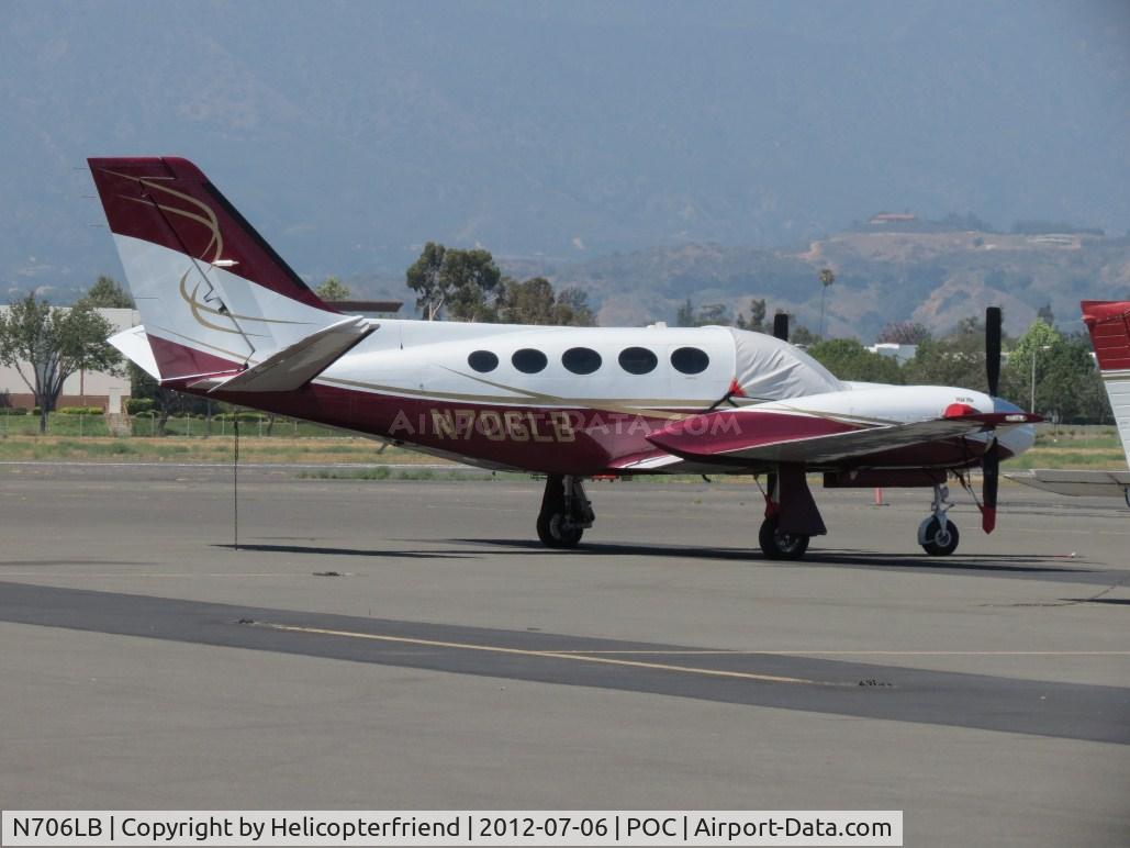 N706LB, 1981 Cessna 425 C/N 425-0033, Covered up and parked in transient parking