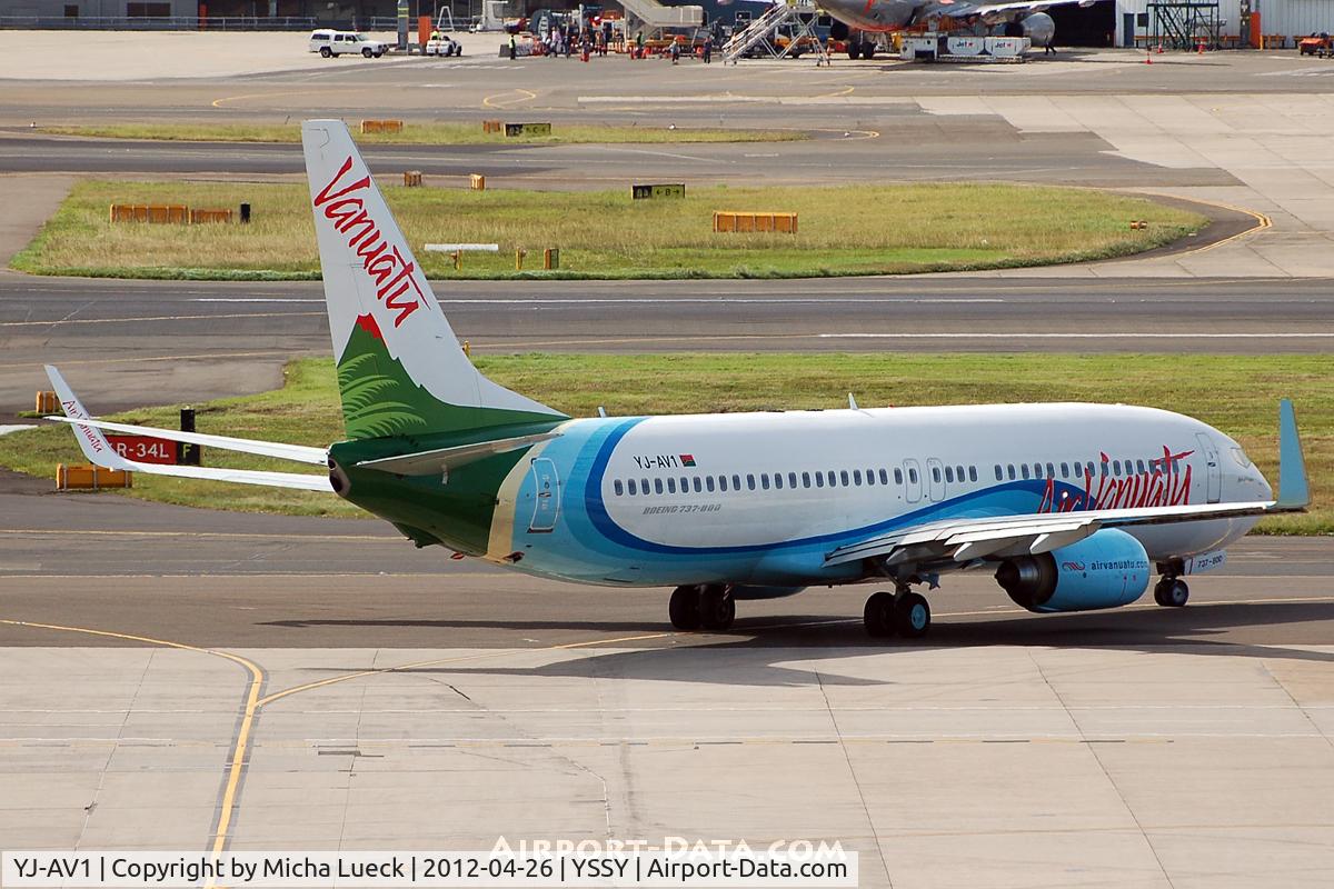 YJ-AV1, 2007 Boeing 737-8Q8 C/N 30734, At Sydney
