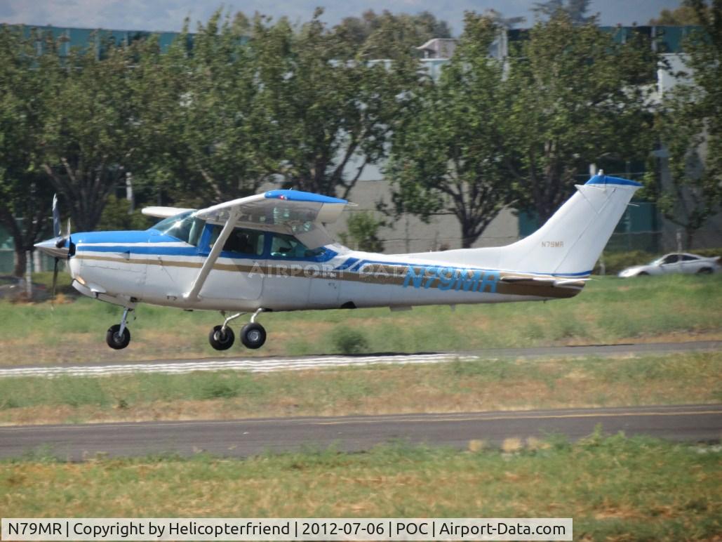 N79MR, 1979 Cessna TR182 Turbo Skylane RG C/N R18201271, Touching down and beginning to roll out