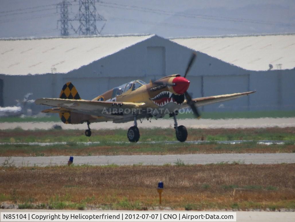 N85104, Curtiss P-40N-5CU Kittyhawk C/N 28954/F858, Starting take off roll, tailwheel already up