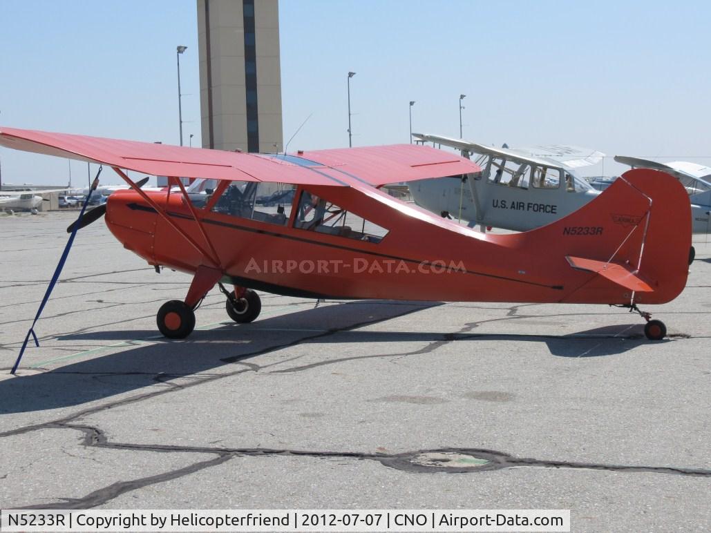 N5233R, 1946 Aeronca 7AC Champion C/N 7AC-6567, Tied down and on static display
