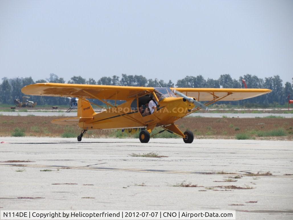 N114DE, 2008 Prizio David P TEXAS SPRT CUB TX11J C/N TX1004, Taxiing westbound