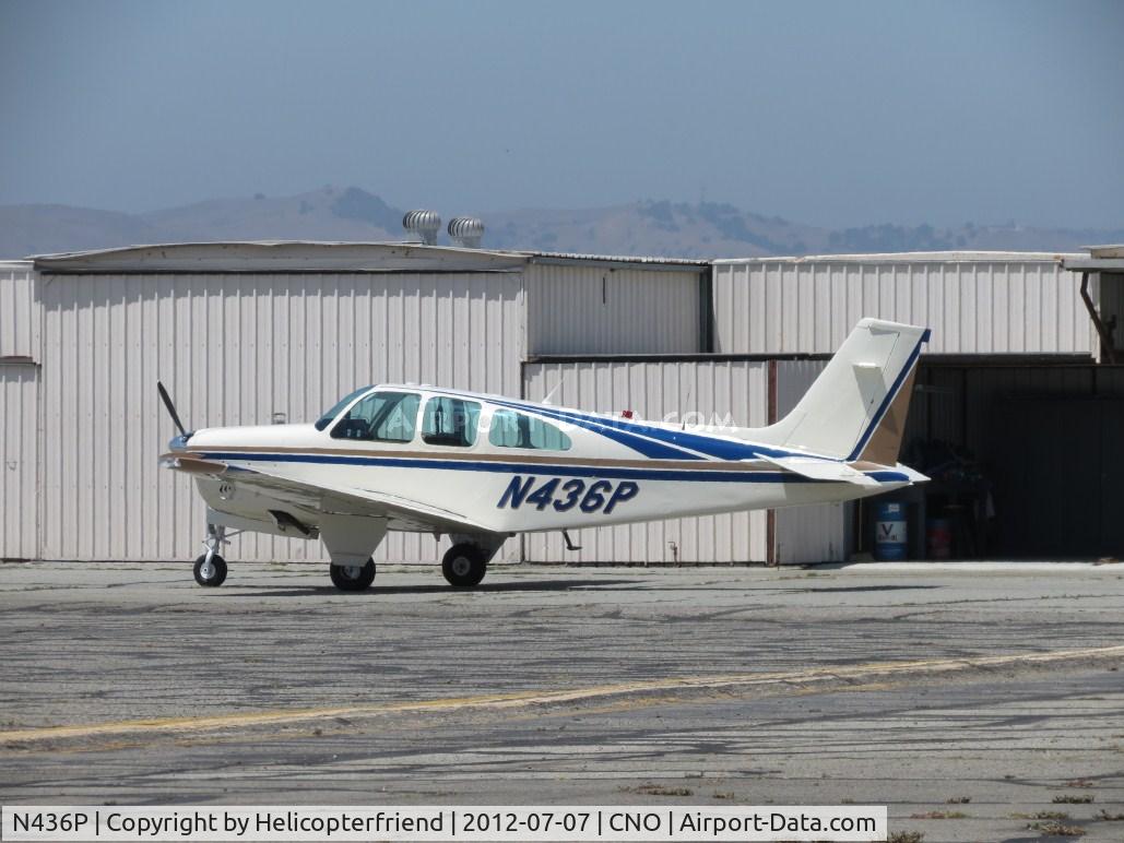 N436P, 1965 Beech 35-C33 Debonair C/N CD-984, Parked near hangers