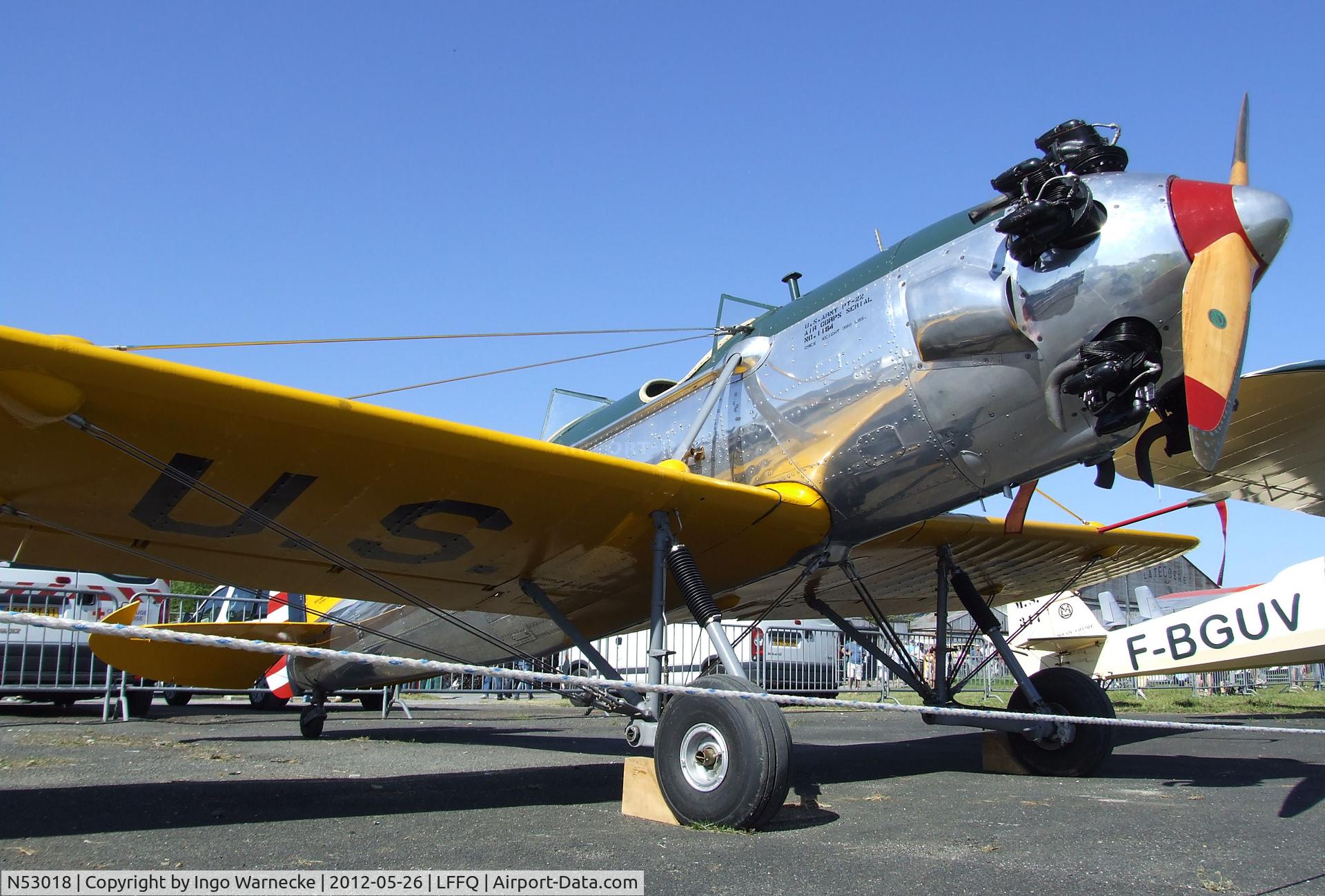 N53018, 1941 Ryan Aeronautical ST3KR C/N 1164, Ryan ST3KR (PT-22 Recruit) at the Meeting Aerien 2012, La-Ferte-Alais