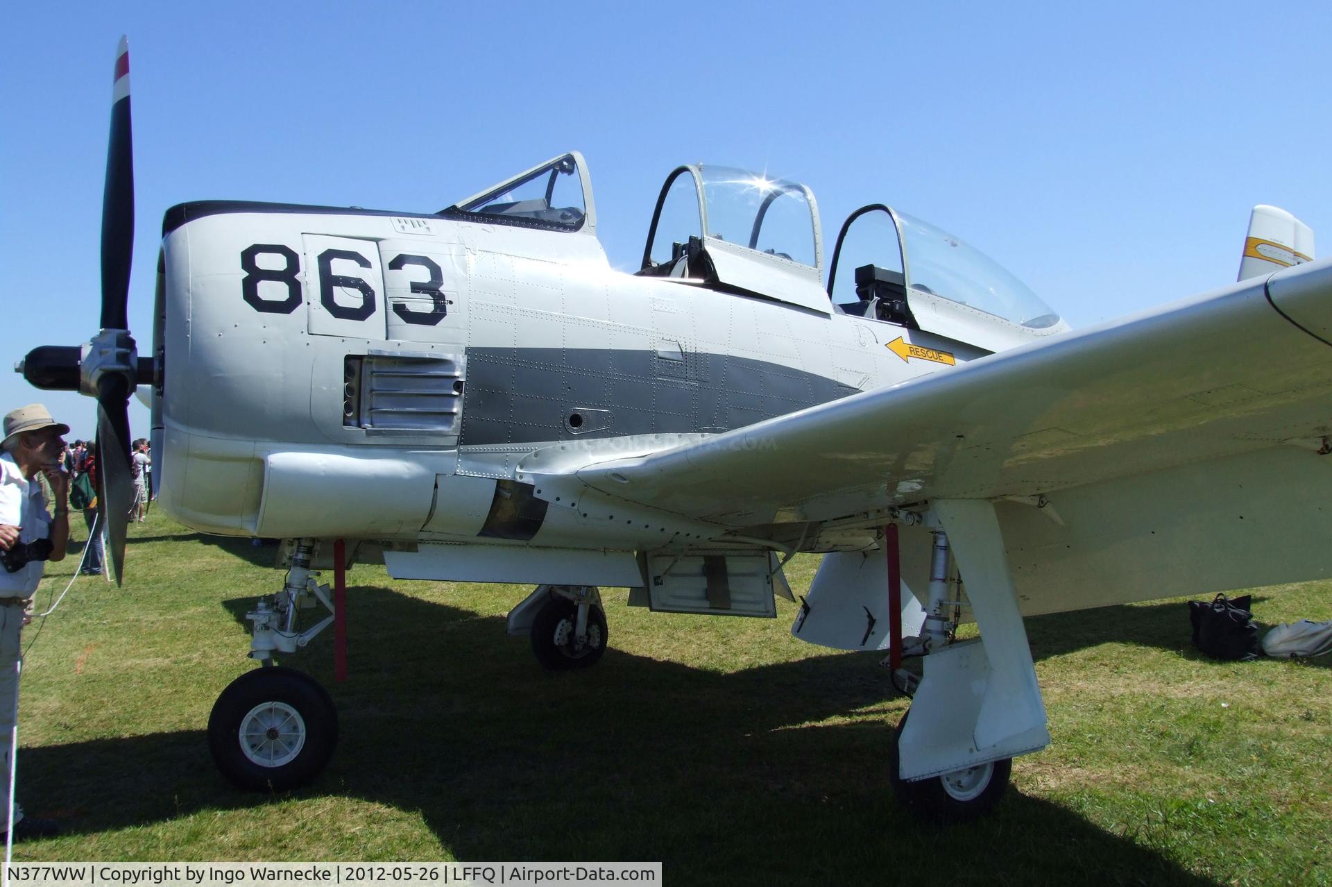 N377WW, 1954 North American T-28B Trojan C/N 200-140, North American T-28B Trojan at the Meeting Aerien 2012, La-Ferte-Alais