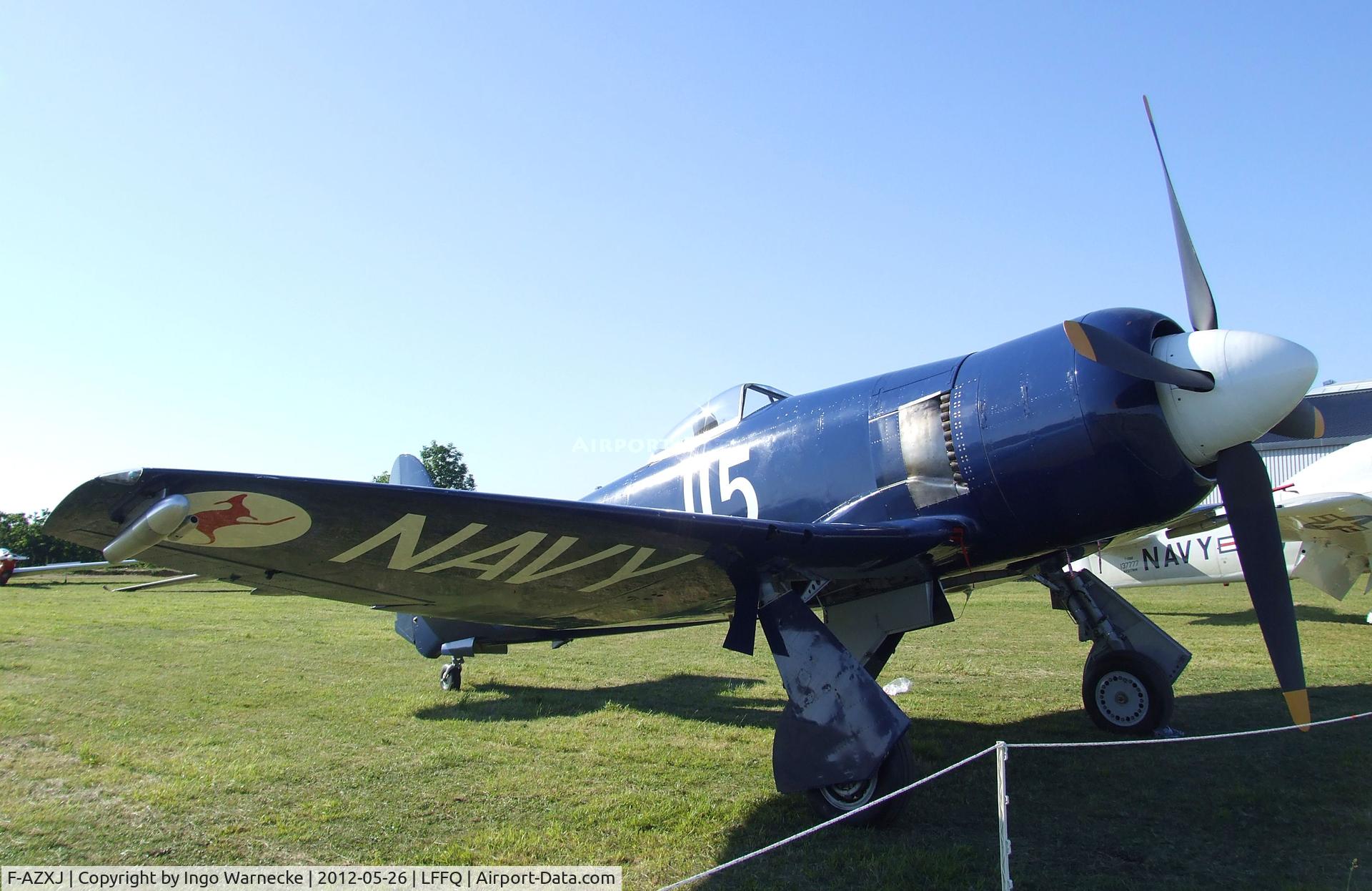F-AZXJ, 1949 Hawker Sea Fury FB.11 C/N 37733, Hawker Sea Fury FB11 at the Meeting Aerien 2012, La-Ferte-Alais