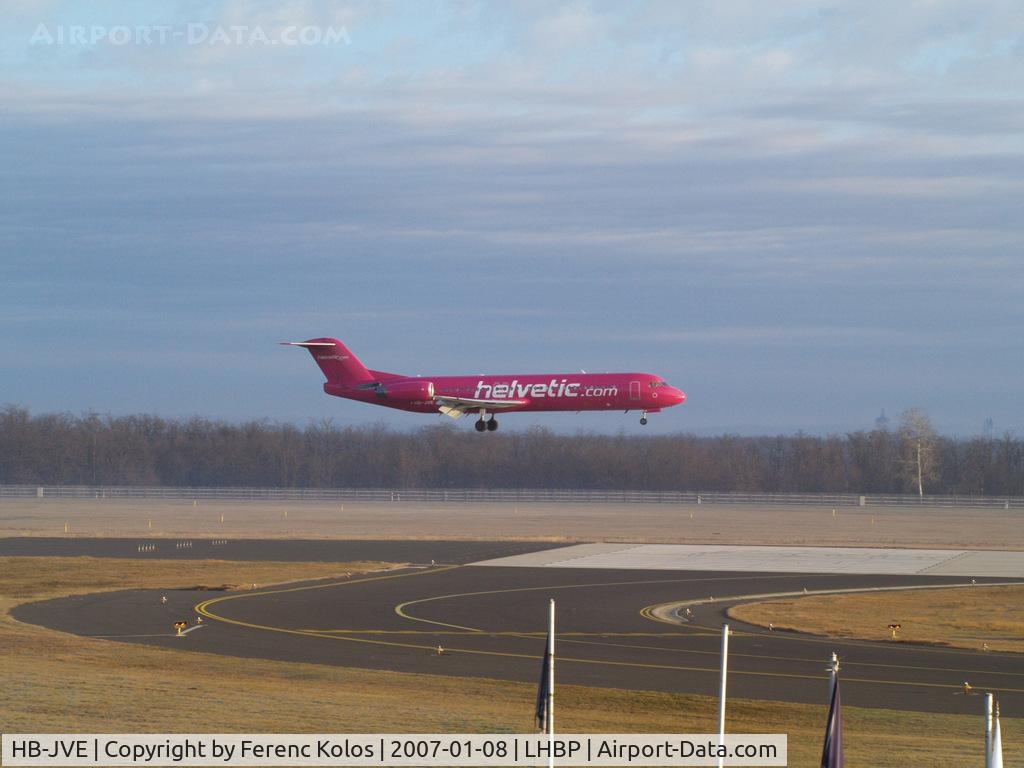 HB-JVE, 1993 Fokker 100 (F-28-0100) C/N 11459, Ferihegy