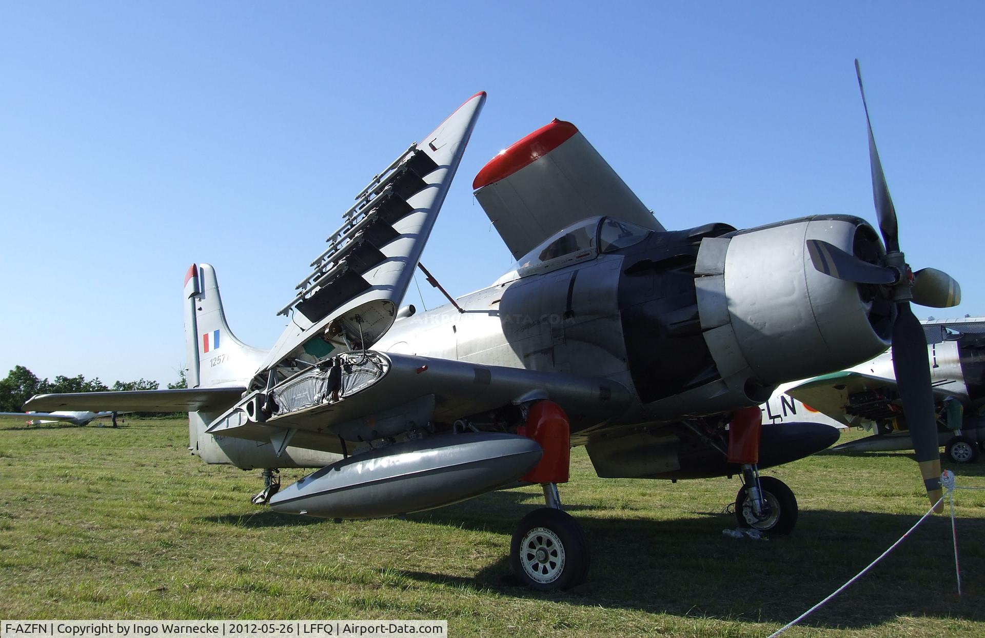 F-AZFN, Douglas AD-4N Skyraider C/N 7609, Douglas AD-4N (A-1D) Skyraider at the Meeting Aerien 2012, La-Ferte-Alais
