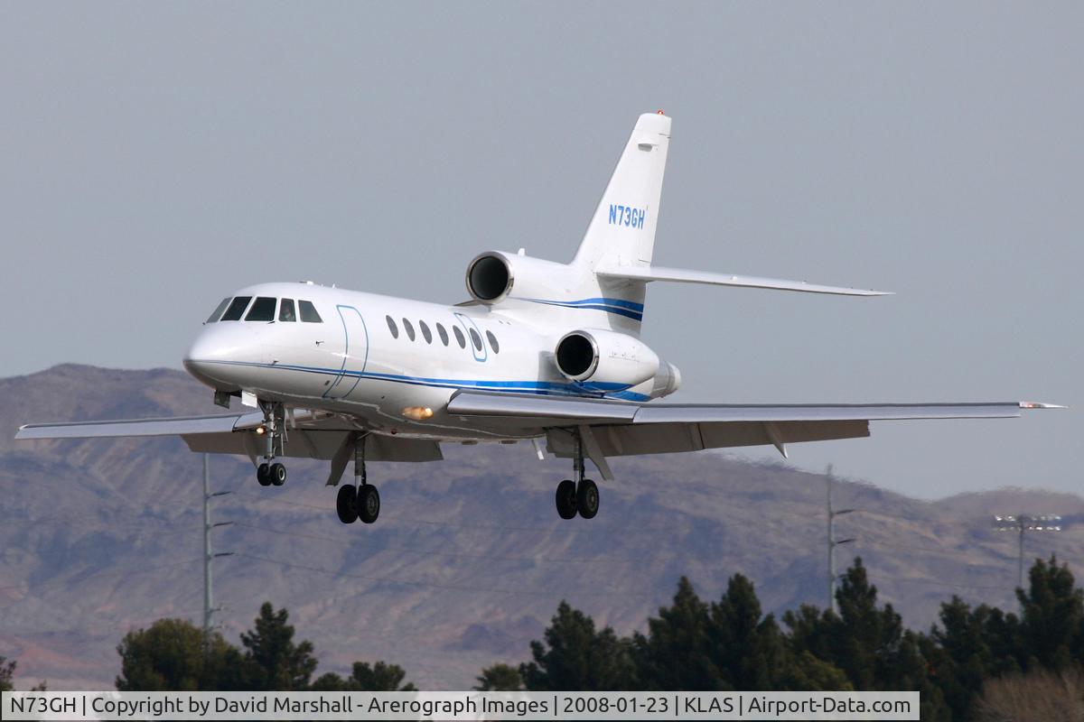 N73GH, 1997 Dassault Falcon 50 C/N 261, Short finals to 25L at KLAS