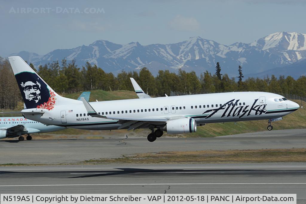 N519AS, 2009 Boeing 737-890 C/N 36482, Alaska Airlines Boeing 737-800