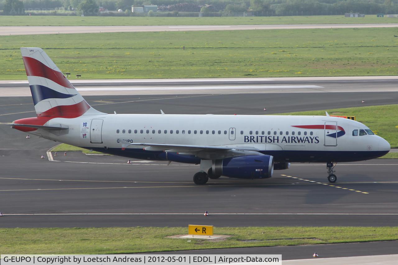 G-EUPO, 2000 Airbus A319-131 C/N 1279, BAW944 London, Heathrow (LHR) to Dusseldorf