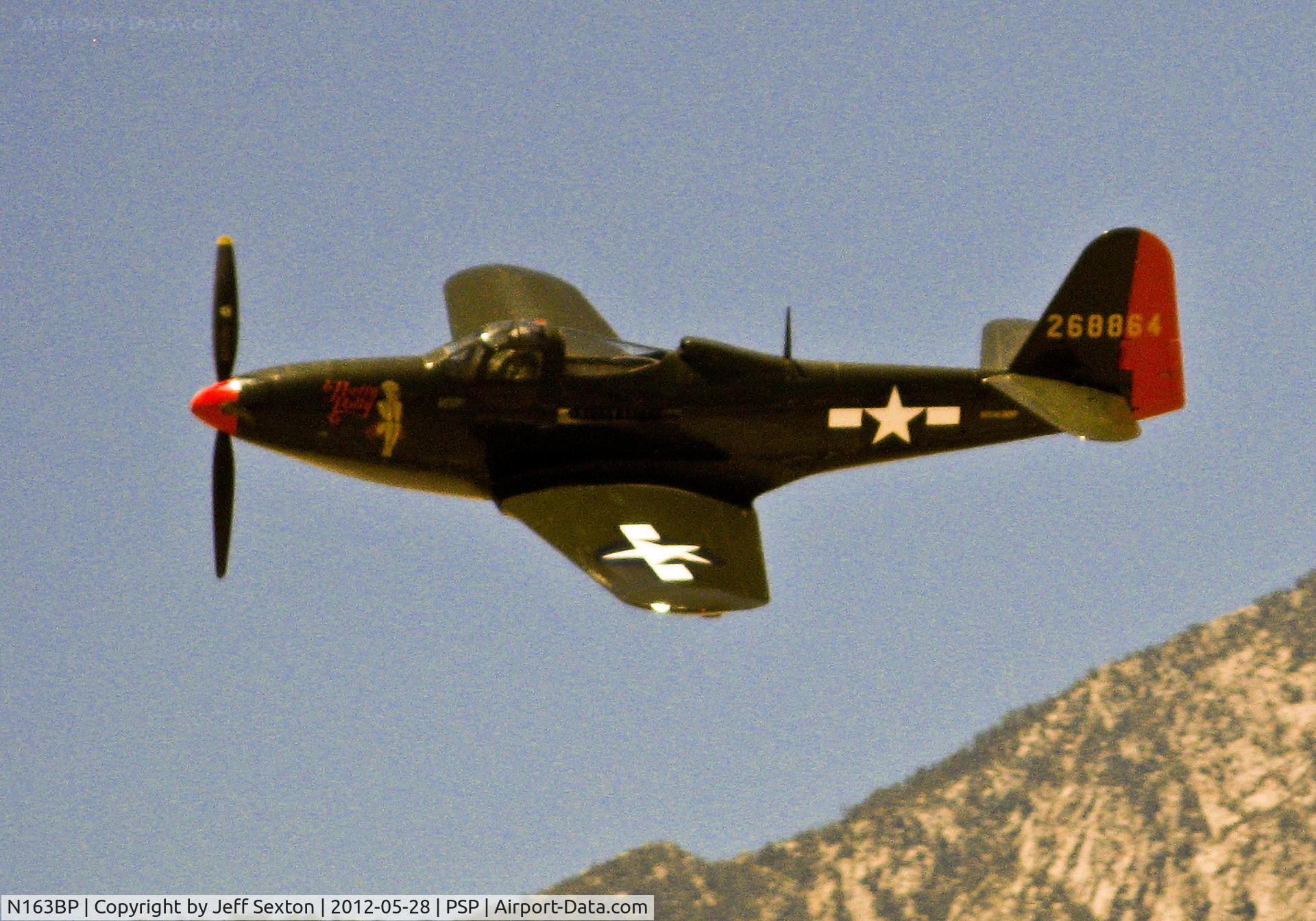 N163BP, 1945 Bell P-63C Kingcobra C/N 091263RP, Fly Past at Palm Springs Air Museum
