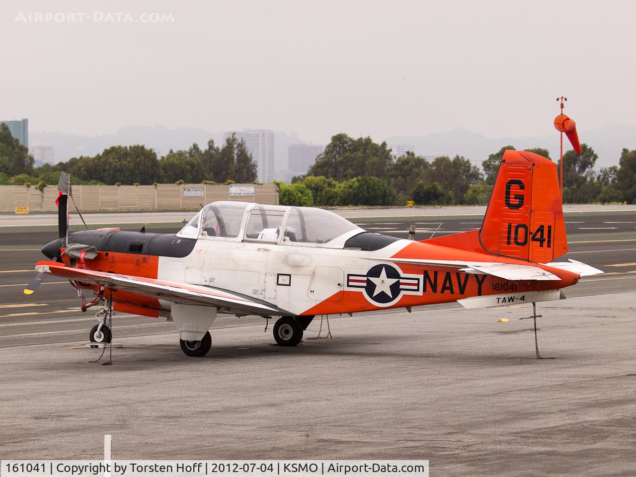 161041, Beech T-34C Turbo Mentor C/N GL-189, 161041 parked on the tarmac at KSMO