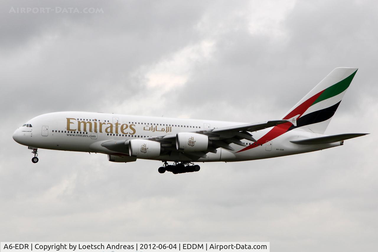 A6-EDR, 2011 Airbus A380-861 C/N 083, UAE49 Dubai to Munich, bad weather