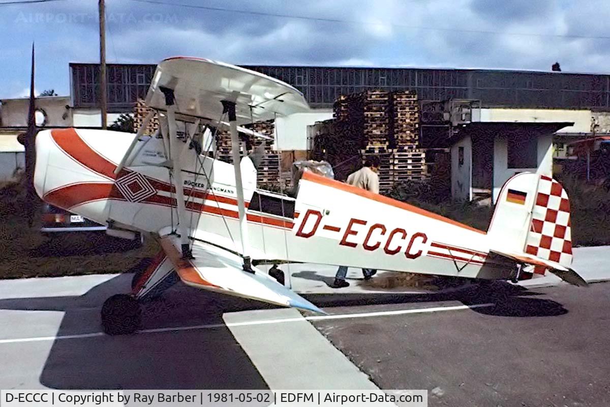 D-ECCC, CASA 1-131E Jungmann C/N 2230, CASA 1.131E Jungmann [2230] Mannheim~D 02/05/1981. Seen here .Taken from a slide.