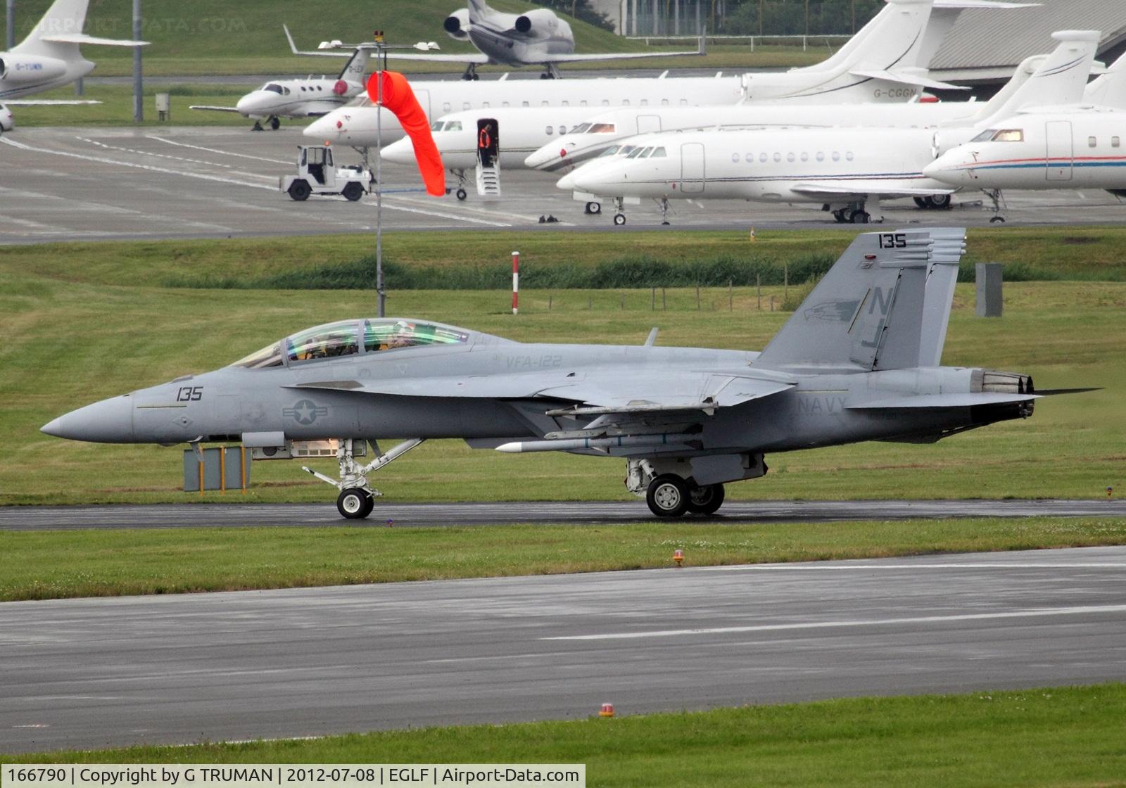 166790, Boeing F/A-18F Super Hornet C/N F-171, Arriving back from Fairford ready for Farnborough International 2012