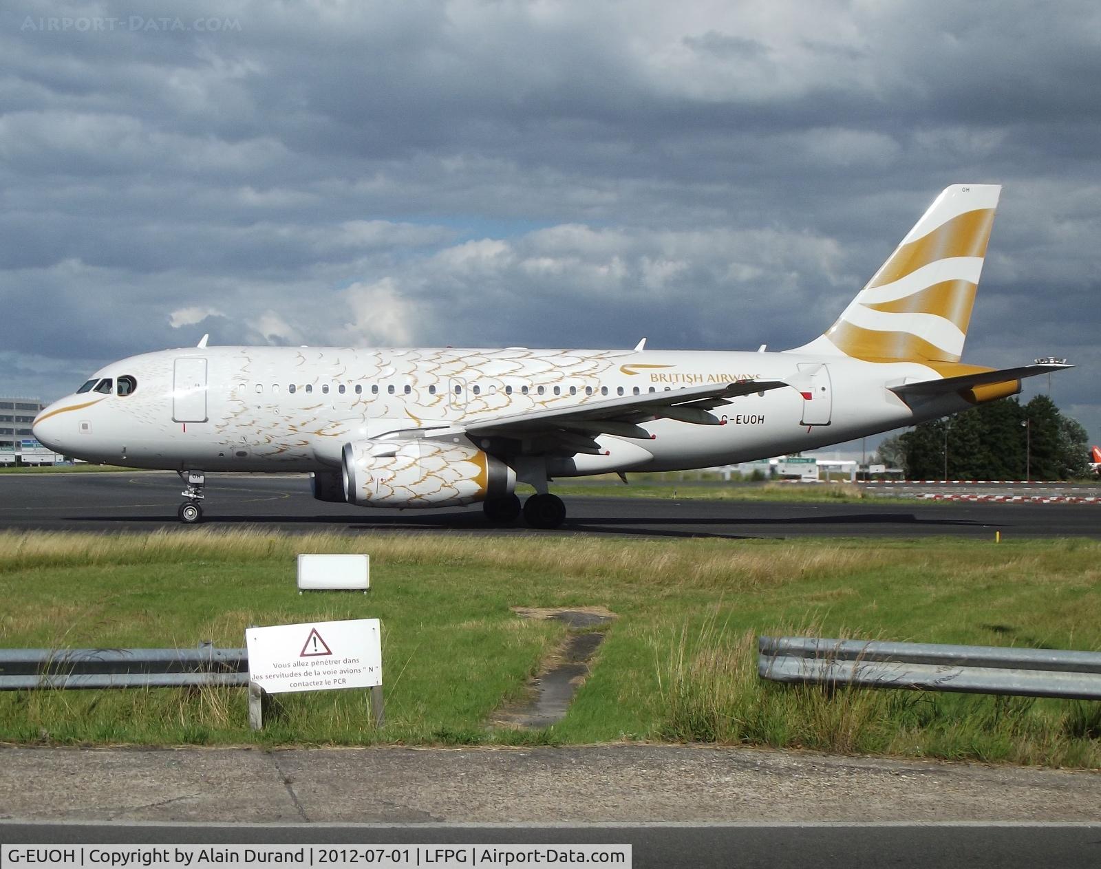 G-EUOH, 2001 Airbus A319-131 C/N 1604, One of two A319s selected to sport London 2012 Olympic Dove special livery.