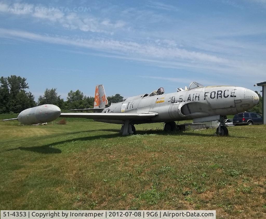 51-4353, 1951 Lockheed T-33A Shooting Star C/N 580-5648, Found this old T-Bird accidently on the internet and went out to find her. She been retired from the USAF since the early sixties, she still has 