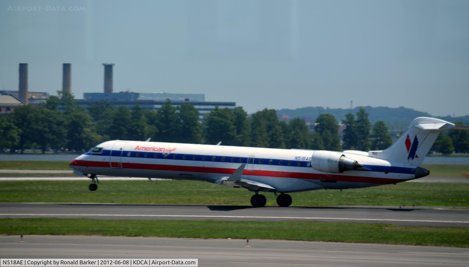 N518AE, 2003 Bombardier CRJ-701ER (CL-600-2C10) Regional Jet C/N 10126, Takeoff DCA