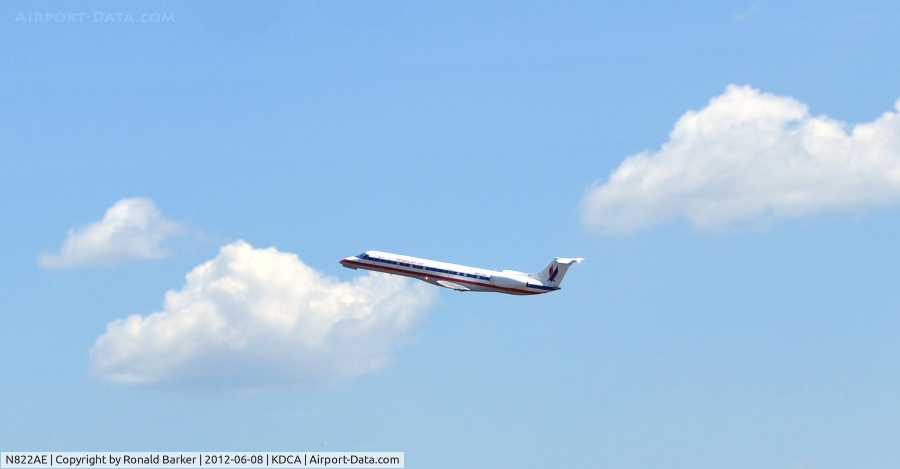 N822AE, 2002 Embraer ERJ-140LR (EMB-135KL) C/N 145581, Takeoff DCA