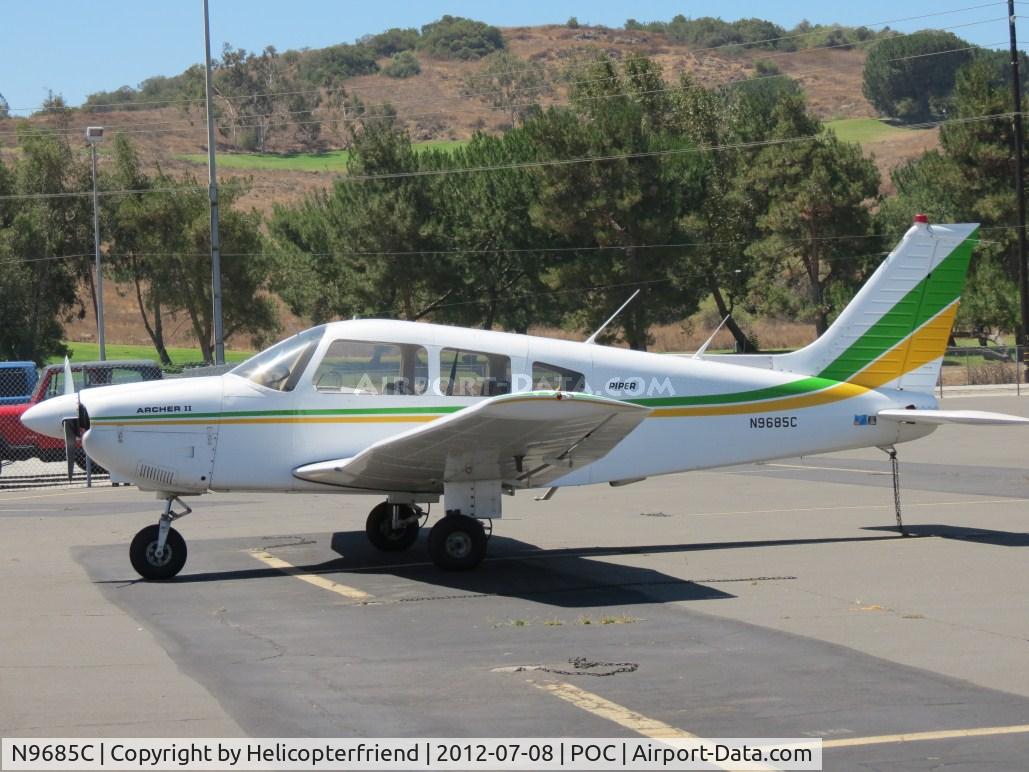N9685C, 1978 Piper PA-28-181 C/N 28-7890436, Tied down and parked in transient parking