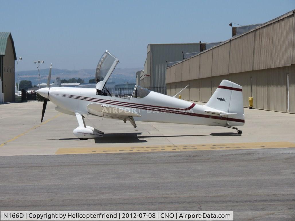 N166D, 1991 Vans RV-6 C/N 20222, Parked outside with the cockpit open