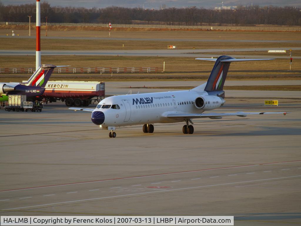 HA-LMB, 1996 Fokker 70 (F-28-0070) C/N 11565, Ferihegy