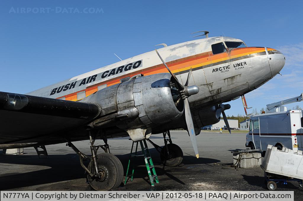N777YA, 1944 Douglas DC-3C (C47-B-DK/R4D-6) C/N 25634/14189, Bush Air Cargo DC3
