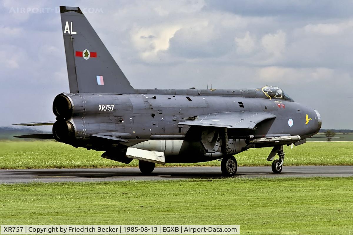 XR757, 1965 English Electric Lightning F.6 C/N 95222, taxying to the active