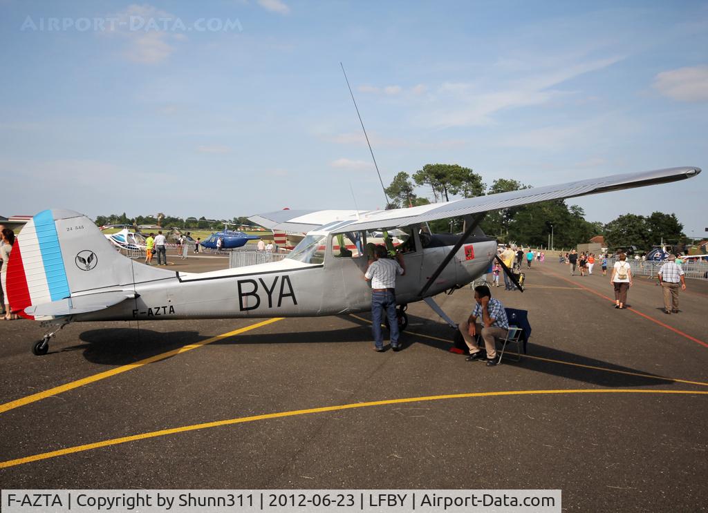 F-AZTA, 1957 Cessna O-1A Bird Dog C/N 24545, Static display dring LFBY Open Day 2012