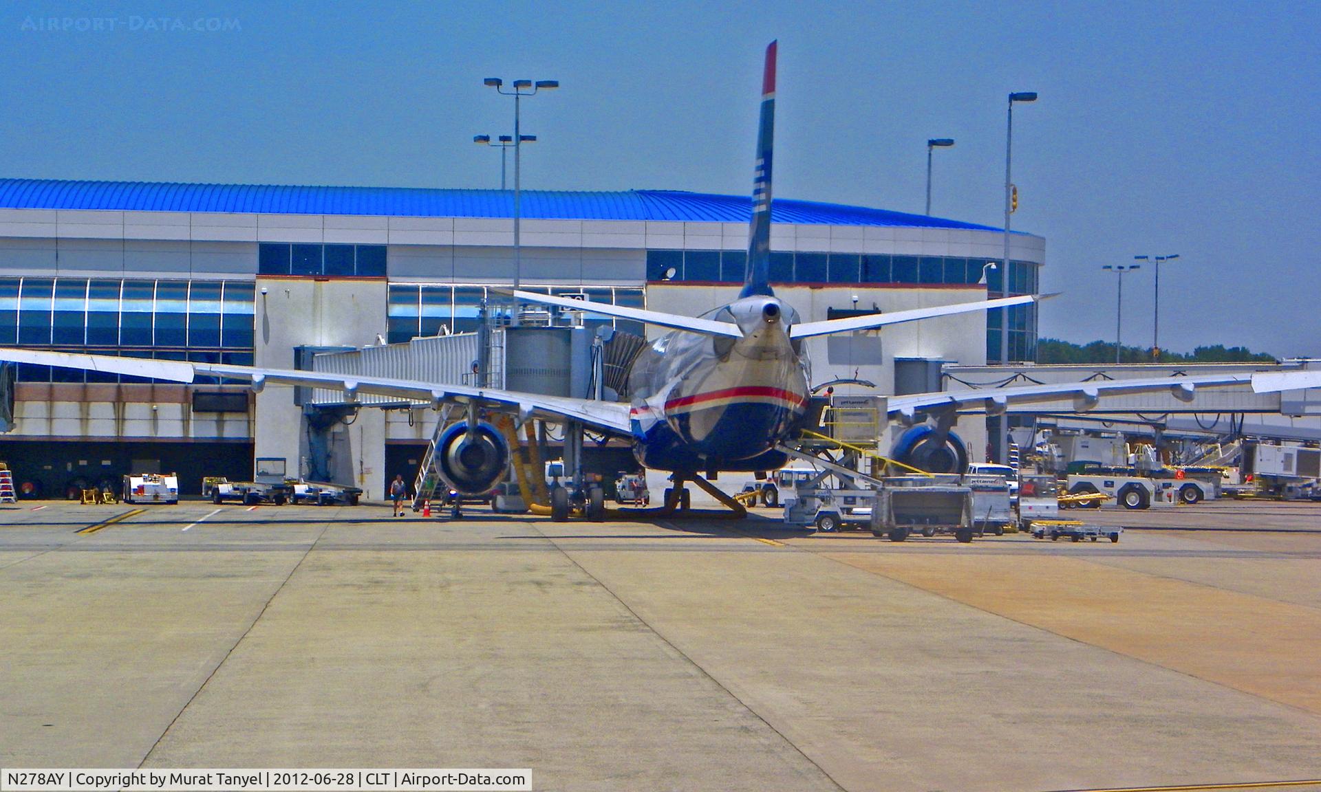 N278AY, 2001 Airbus A330-323 C/N 0388, At the gate at CLT.