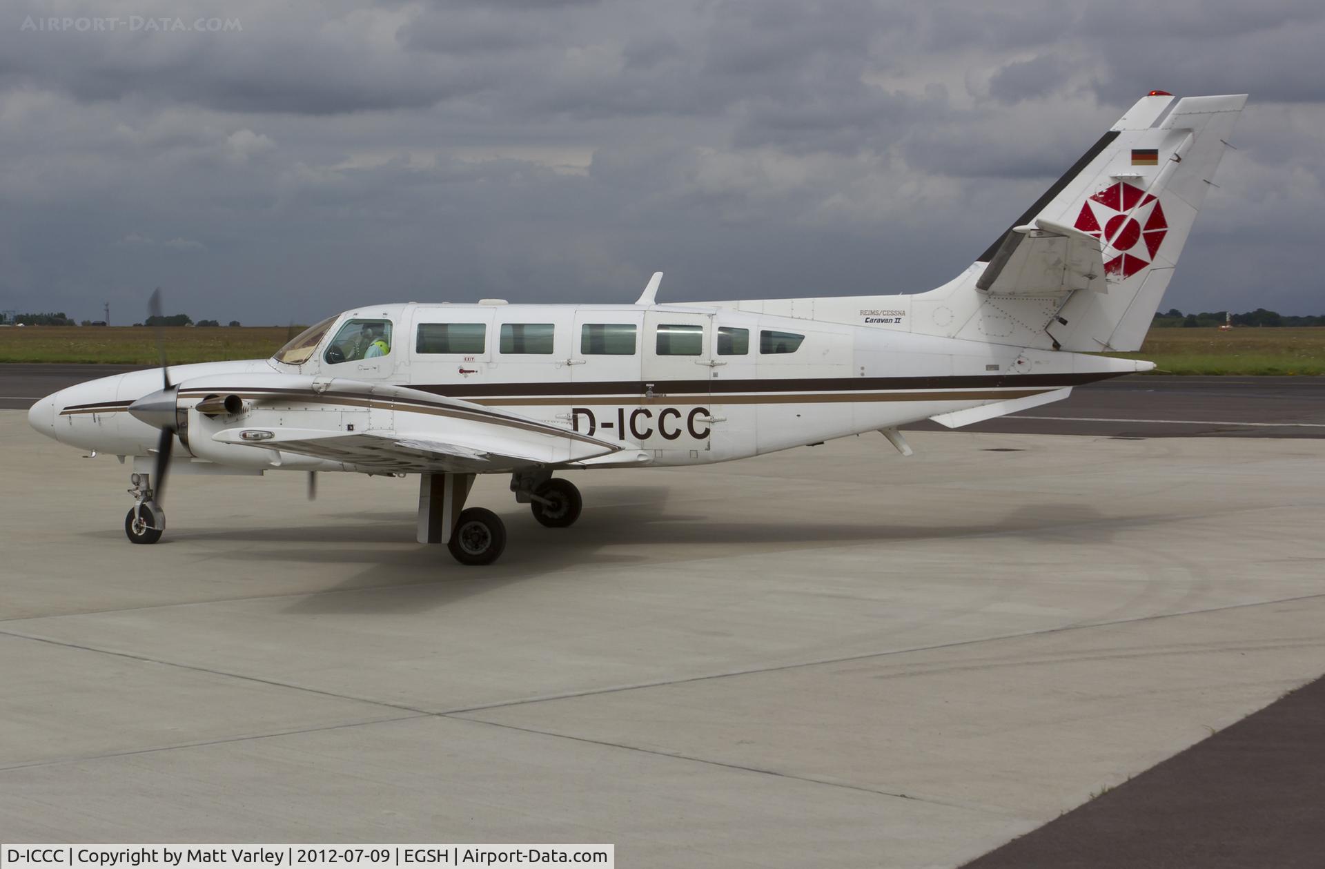 D-ICCC, 1990 Reims F406 Caravan II C/N F406-0050, Arriving at SaxonAir.