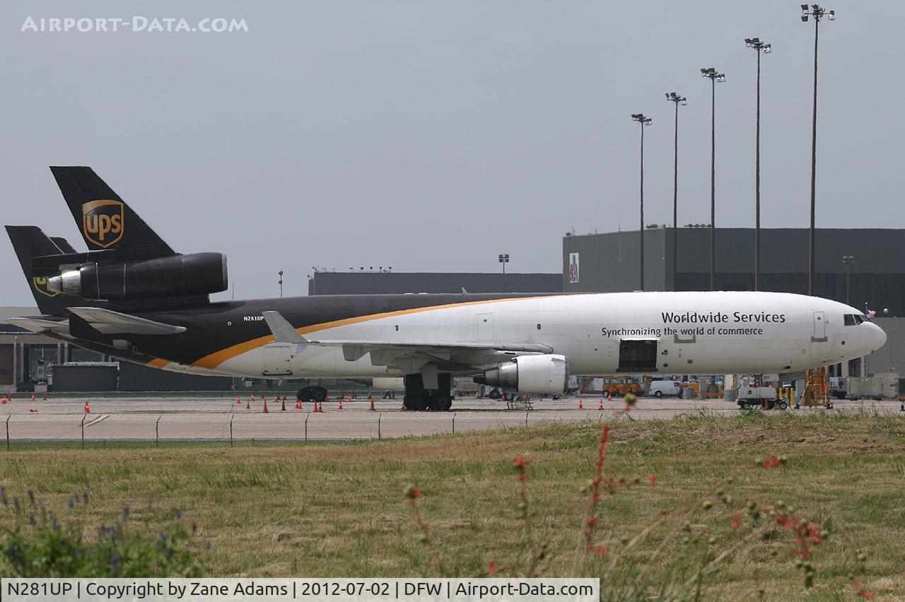 N281UP, 1993 McDonnell Douglas MD-11F C/N 48538, UPS on the ramp DFW Airport