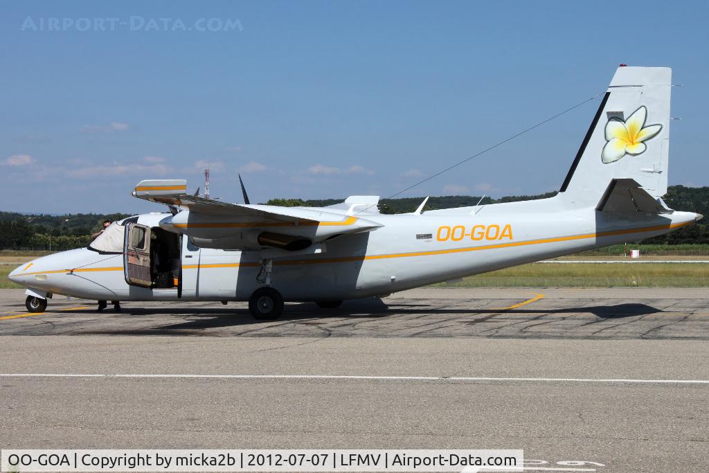 OO-GOA, 1974 Rockwell 690A Turbo Commander Turbo Commander C/N 11173, Parked after short flight