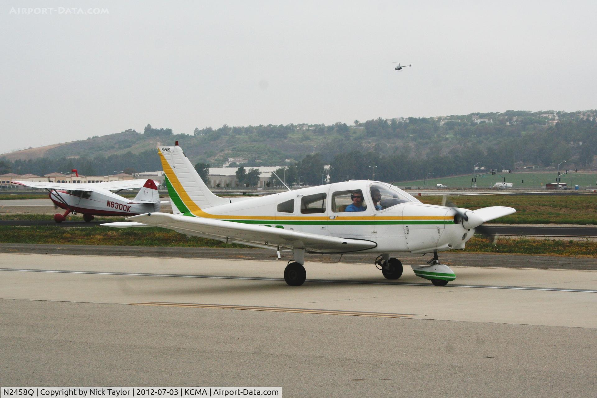 N2458Q, Piper PA-28-161 C/N 28-7716102, Taxiing after arrival