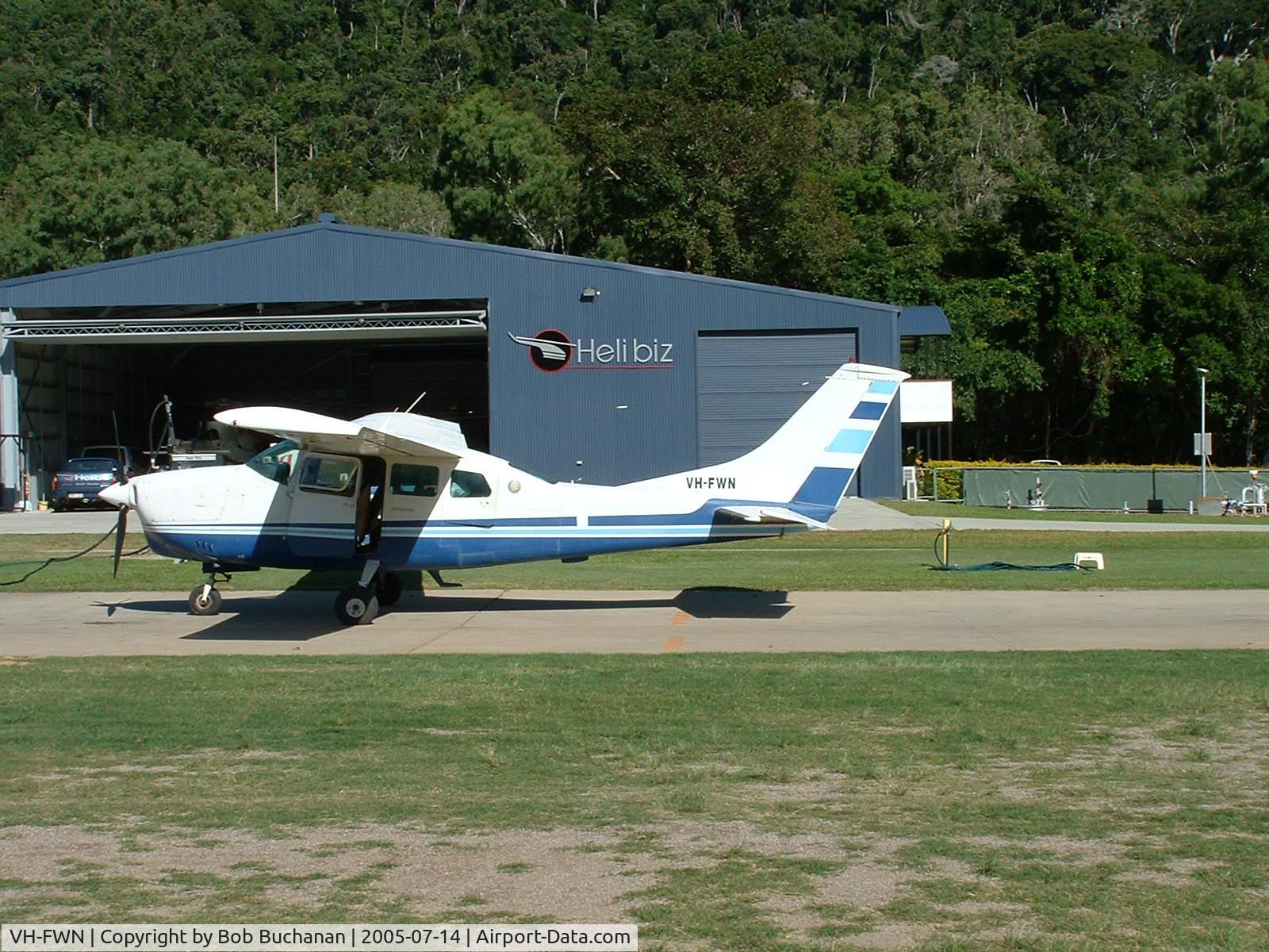 VH-FWN, 1967 Cessna 210H Centurion C/N 21058950, At Schute Harbour airport in 2005