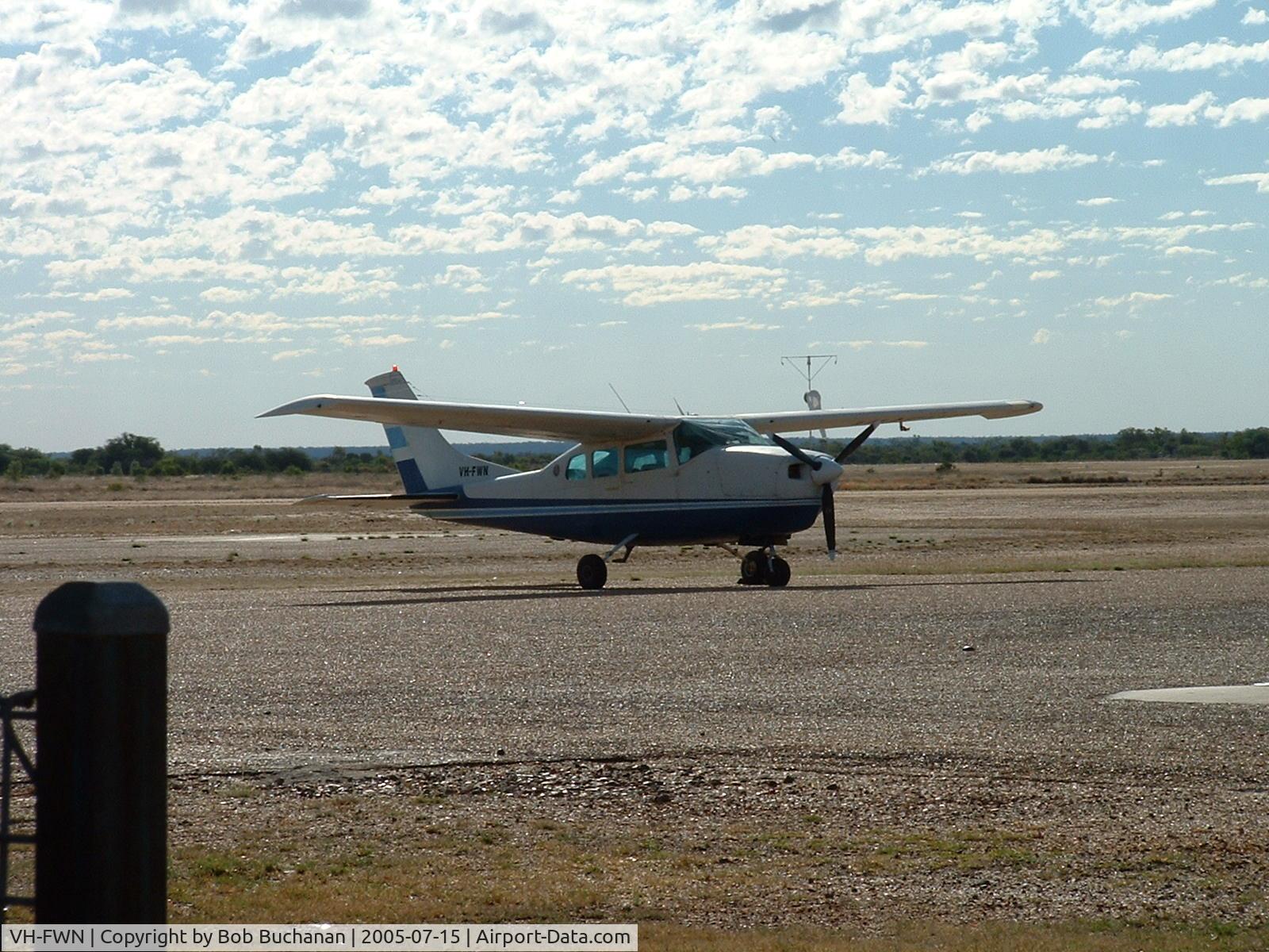 VH-FWN, 1967 Cessna 210H Centurion C/N 21058950, At Hughenden Airport, Queensland, Australia
