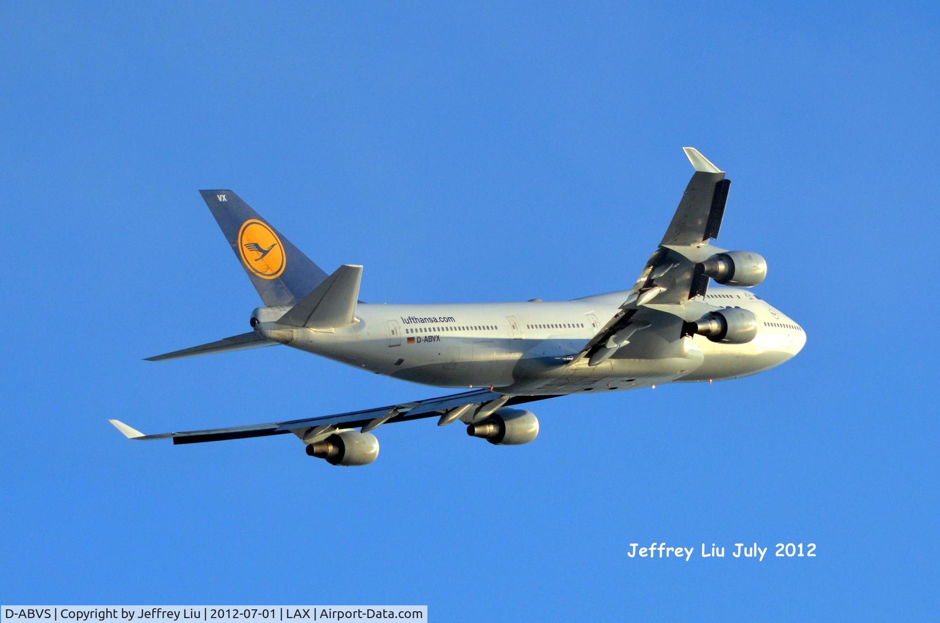 D-ABVS, 1997 Boeing 747-430 C/N 28286, Taking off from LAX