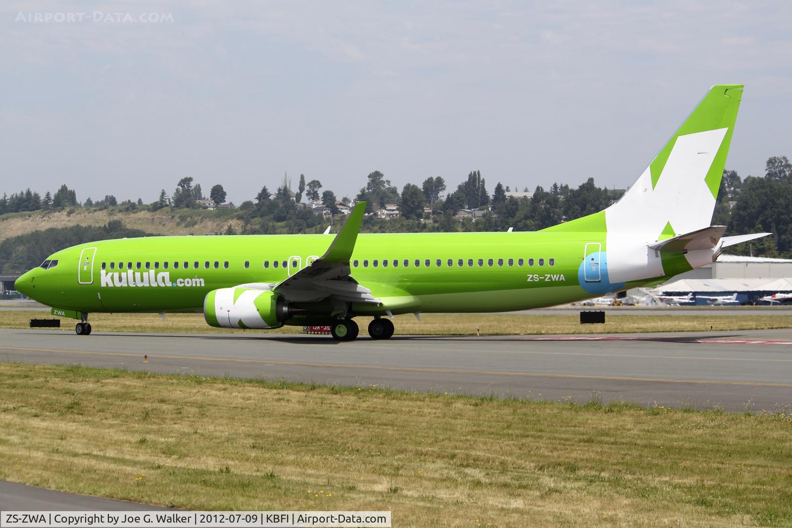 ZS-ZWA, 2012 Boeing 737-8LD C/N 40851, New livery for Kulula.com seen on their first factory direct 737-800