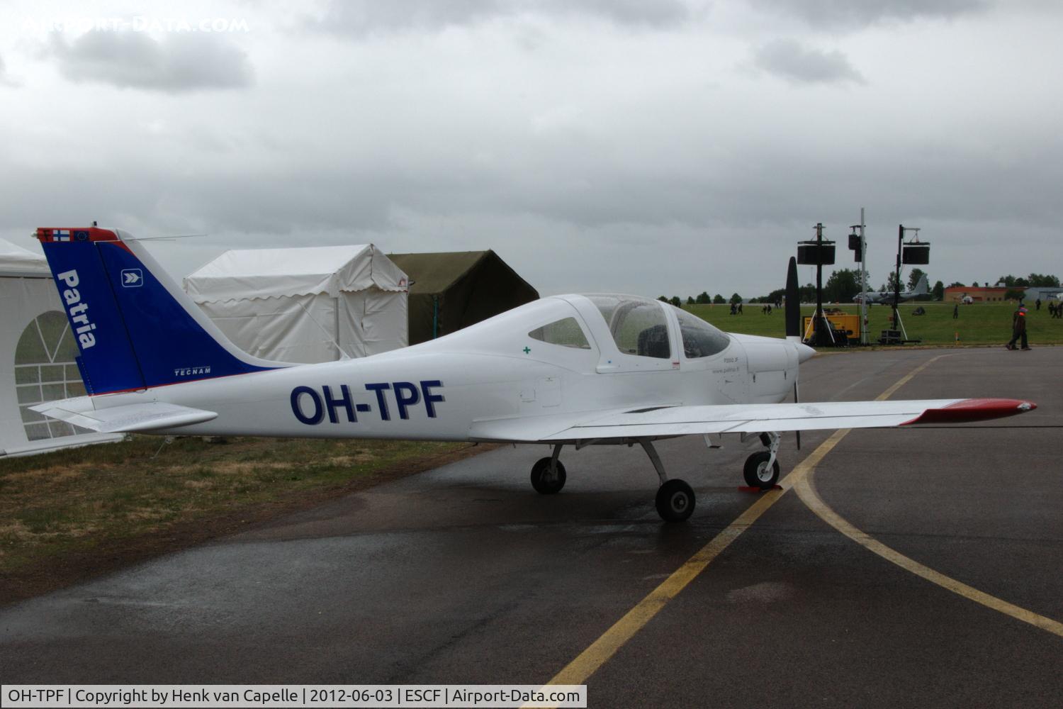 OH-TPF, Tecnam P-2002JF Sierra C/N 218, Tecnam P2002JF trainer operated by Finnish Patria Pilot training on the platform of Malmen air base, Sweden.