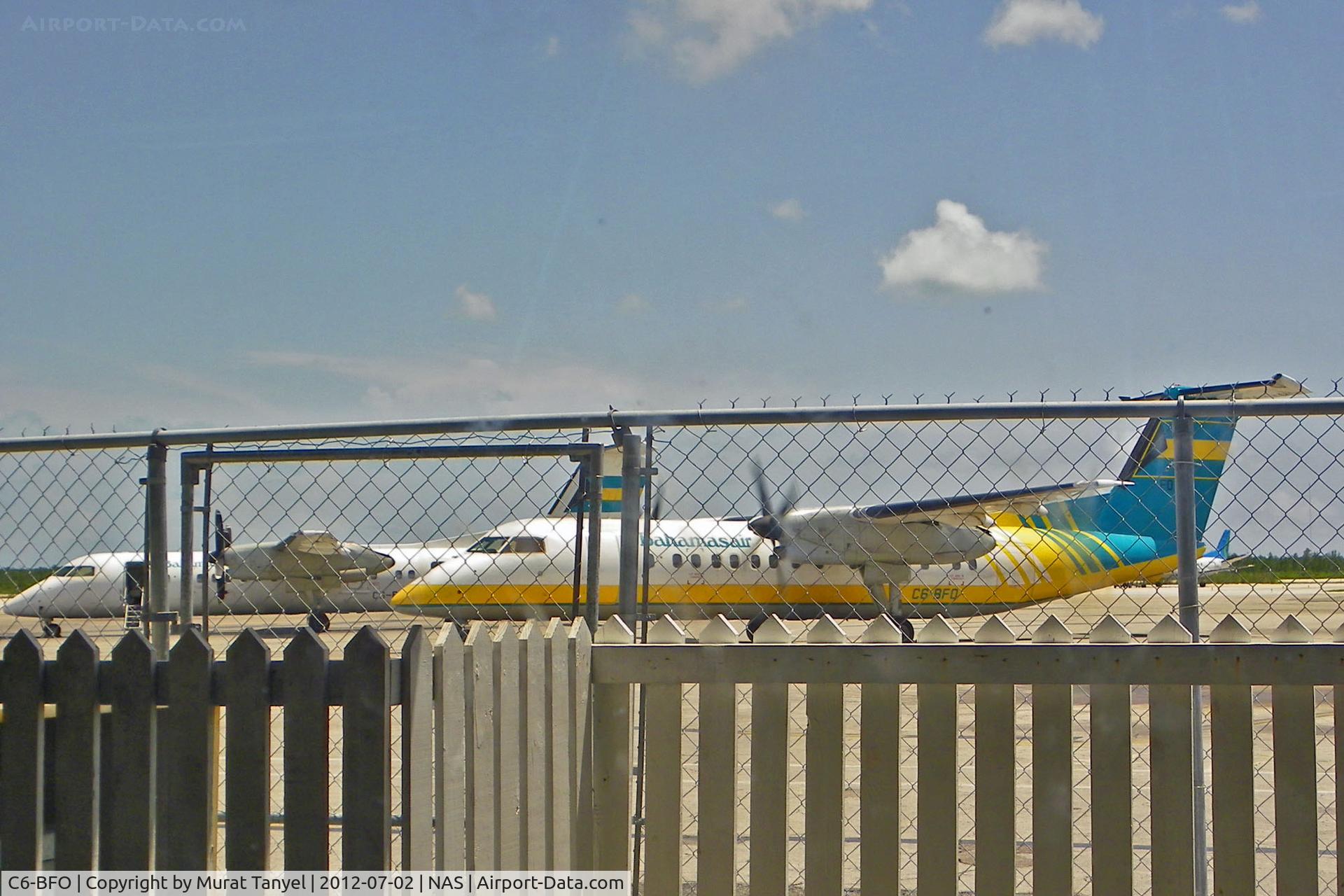 C6-BFO, 1989 De Havilland Canada DHC-8-301 Dash 8 C/N 164, Coming behind bars at Nassau Intl