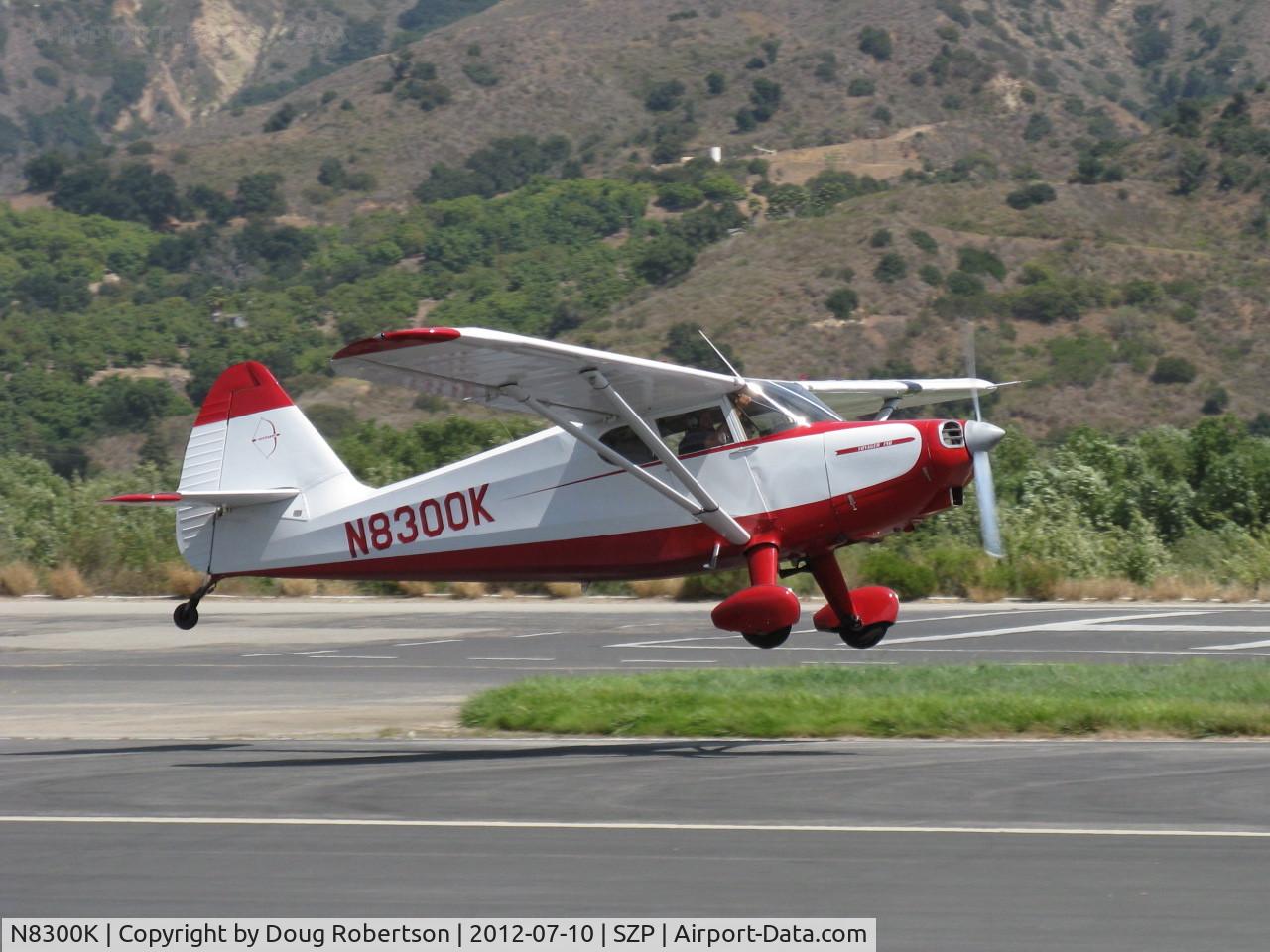 N8300K, Stinson 108-1 Voyager C/N 108-1300, Stinson 108-1 VOYAGER, Franklin 6A150-B3 150 Hp, takeoff climb Rwy 22
