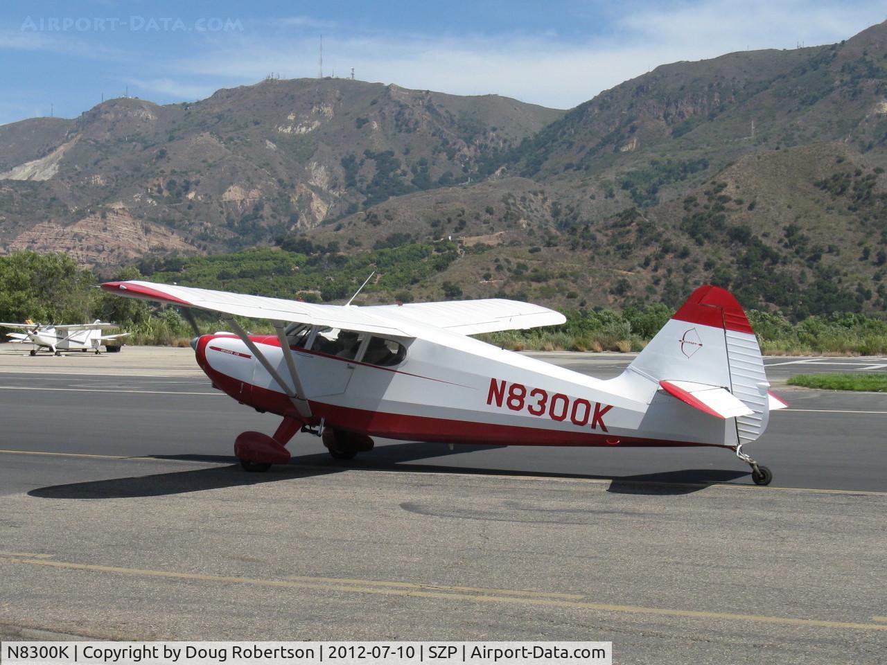 N8300K, Stinson 108-1 Voyager C/N 108-1300, Stinson 108-1 VOYAGER, Franklin 6A150-be 150 Hp, taxi to 22 after landing