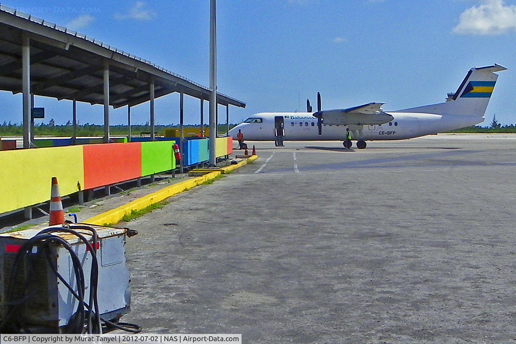 C6-BFP, 1991 De Havilland Canada DHC-8-314 Dash 8 C/N 309, On the tarmac at Nassau Intl